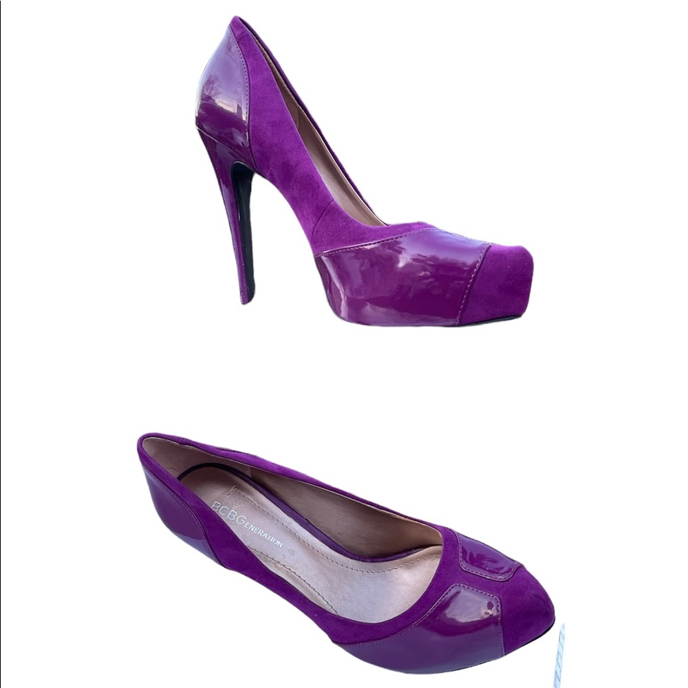 BCBGeneration Purple Heels Size 8 - Picture 6 of 11